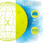 Franklin Sports Outdoor - X-40 Pickleball Balls - Usa (Usapa) Approved - 12 Pack Outside - Optic Yellow - Us Open Ball