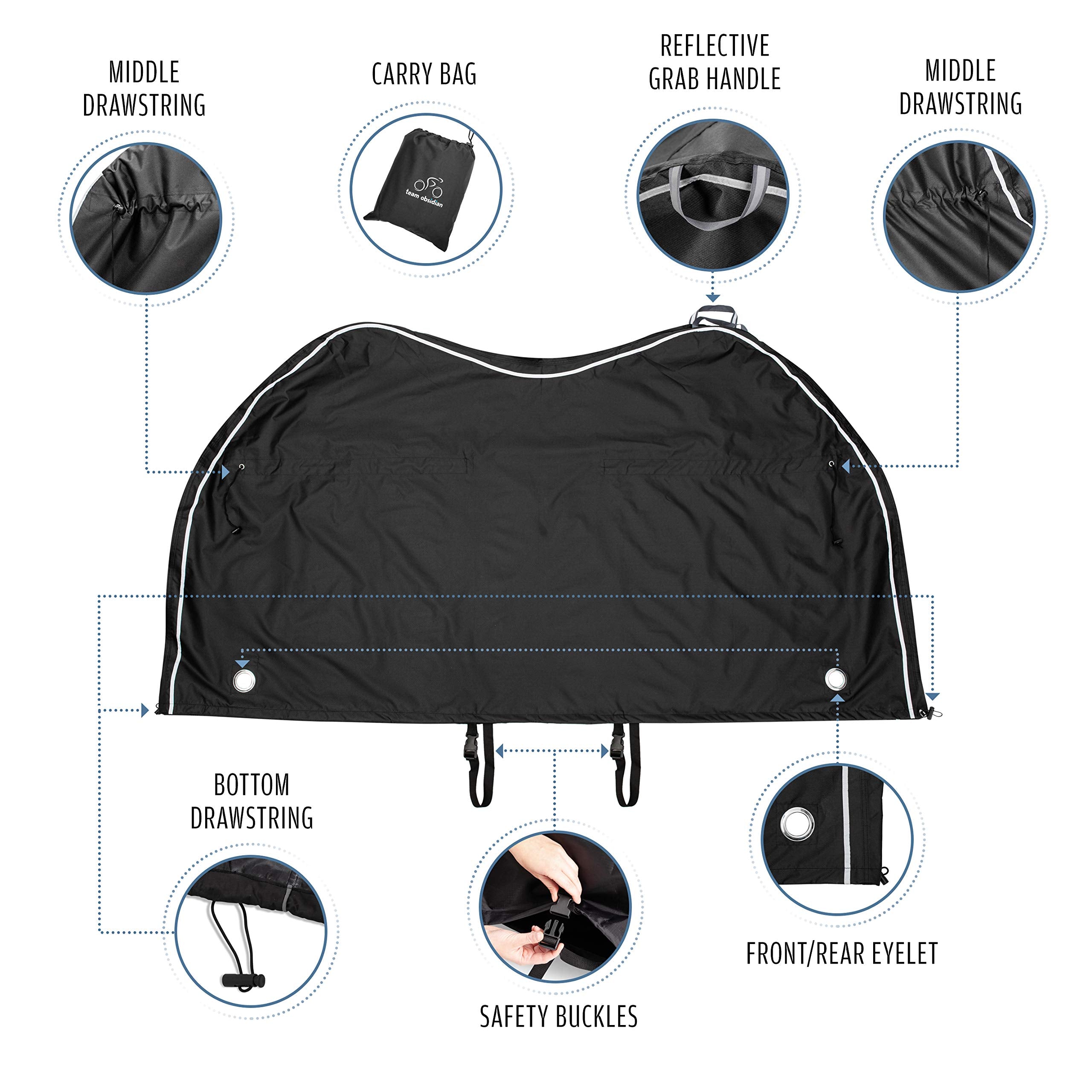 Team Obsidian: Bike Covers  Styles - Outdoor Storage Or Transportation/Travel  Waterproof, Heavy Duty, 600D, 300D, Or 210D Oxfor