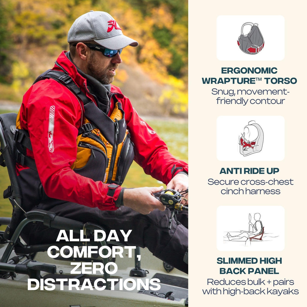 Stohlquist Keeper Fishing Lifejacket (Pfd)-Mango-M