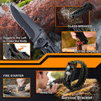Gifts For Men Him Dad, Survival Kits And Equipment 21 Pcs, Christmas Stocking Stuffers, Anniversary Birthday Gifts For Husband B