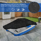 Icover Pedal Boat Cover, Fits 3 Or 5 Person Pedal Boat Water Proof Heavy Duty Paddle Boat Cover, Black