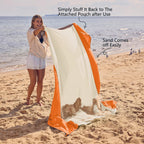 WEKAPO Beach Blanket - Sandproof Waterproof Extra Large Beach Mat | Oversized Sand-Free Lightweight Quick-Drying | Beach Essenti