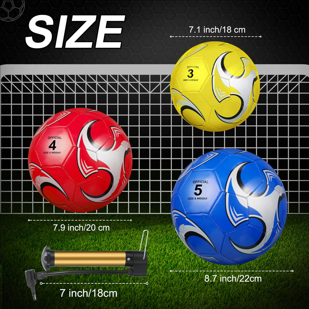 Deekin 6 Pack Soccer Ball With Pump Official Size Indoor Outdoor Soft Soccer Ball Bulk For Child Teens Adults Sport Gift Trainin