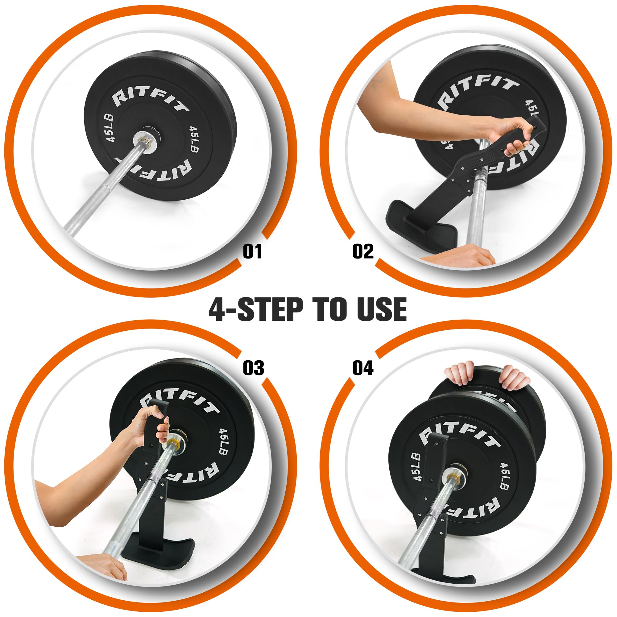 Ritfit Deadlift Jack/Barbell Jack Unload 660Lb Barbell Stand Bar With Non-Slip Handle And Base,Perfect For Deadlift Exercises An