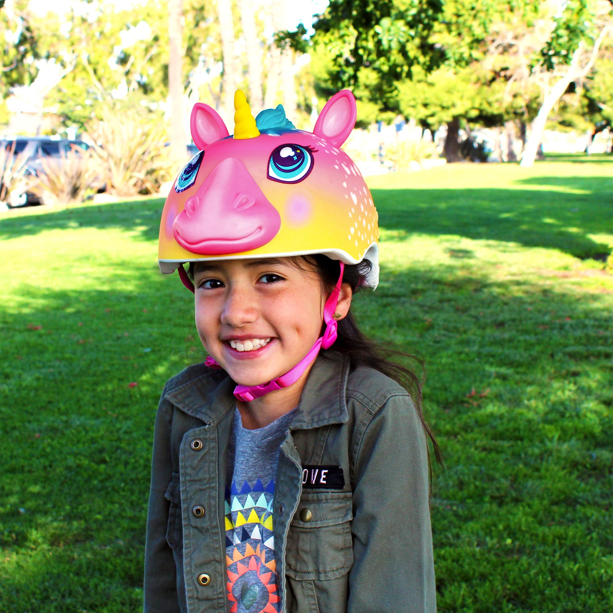 Raskullz Kids' C-Preme Super Rainbow Corn Helmet, Pink, One Size