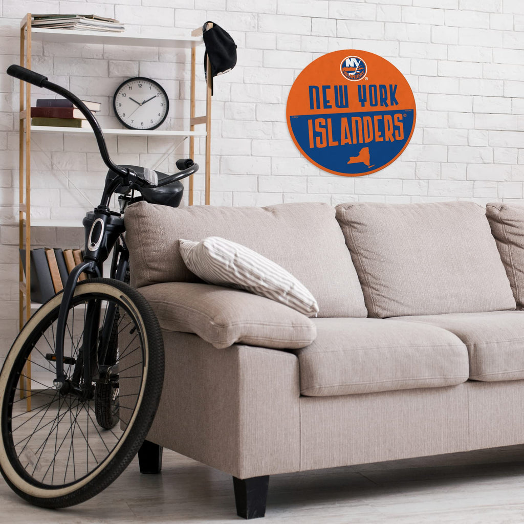Rico Industries Nhl New York Islanders Classic Shape Cut Pennant - Home And Living Room D  Cor - Soft Felt Ez To Hang