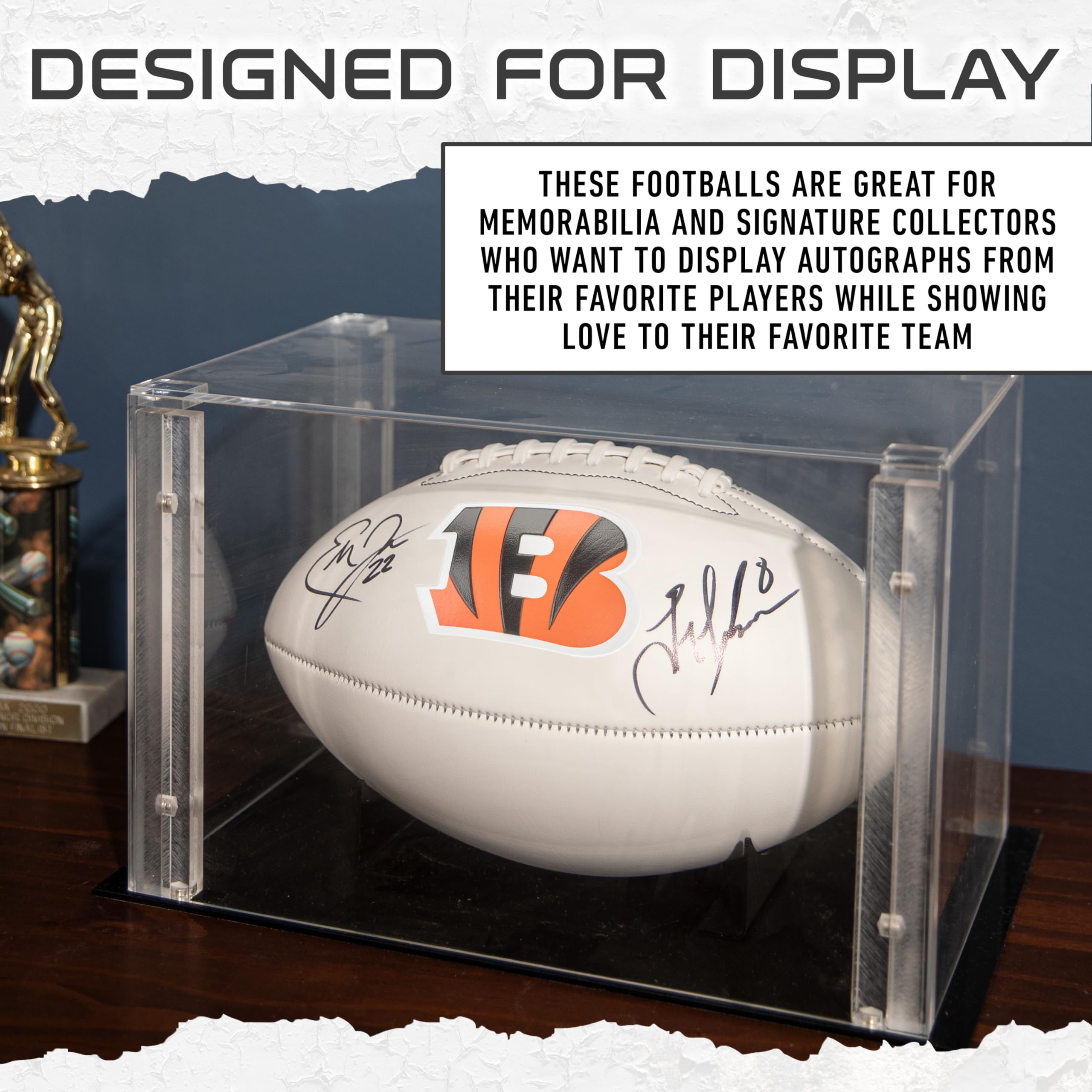 Franklin Sports Nfl Cincinnati Bengals Autograph Football - Official Size White Panel Souvenir Football For Autographs + Signatu