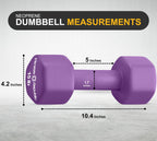 Fitness Republic 15Lb Neoprene Workout Dumbbells Set Of 2 - Non Slip, Anti Roll Exercise & Fitness Dumbbells - Hex Shaped Hand W