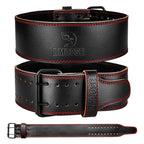 Dmoose Weight Lifting Belt For Men Genuine Leather For Men And Women, 4 Inch Wide, Adjustable Buckle, 5Mm Thick For Weightliftin
