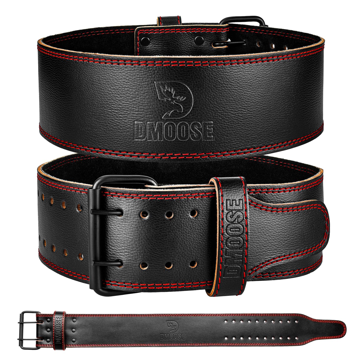 Dmoose Weight Lifting Belt For Men Genuine Leather For Men And Women, 4 Inch Wide, Adjustable Buckle, 5Mm Thick For Weightliftin