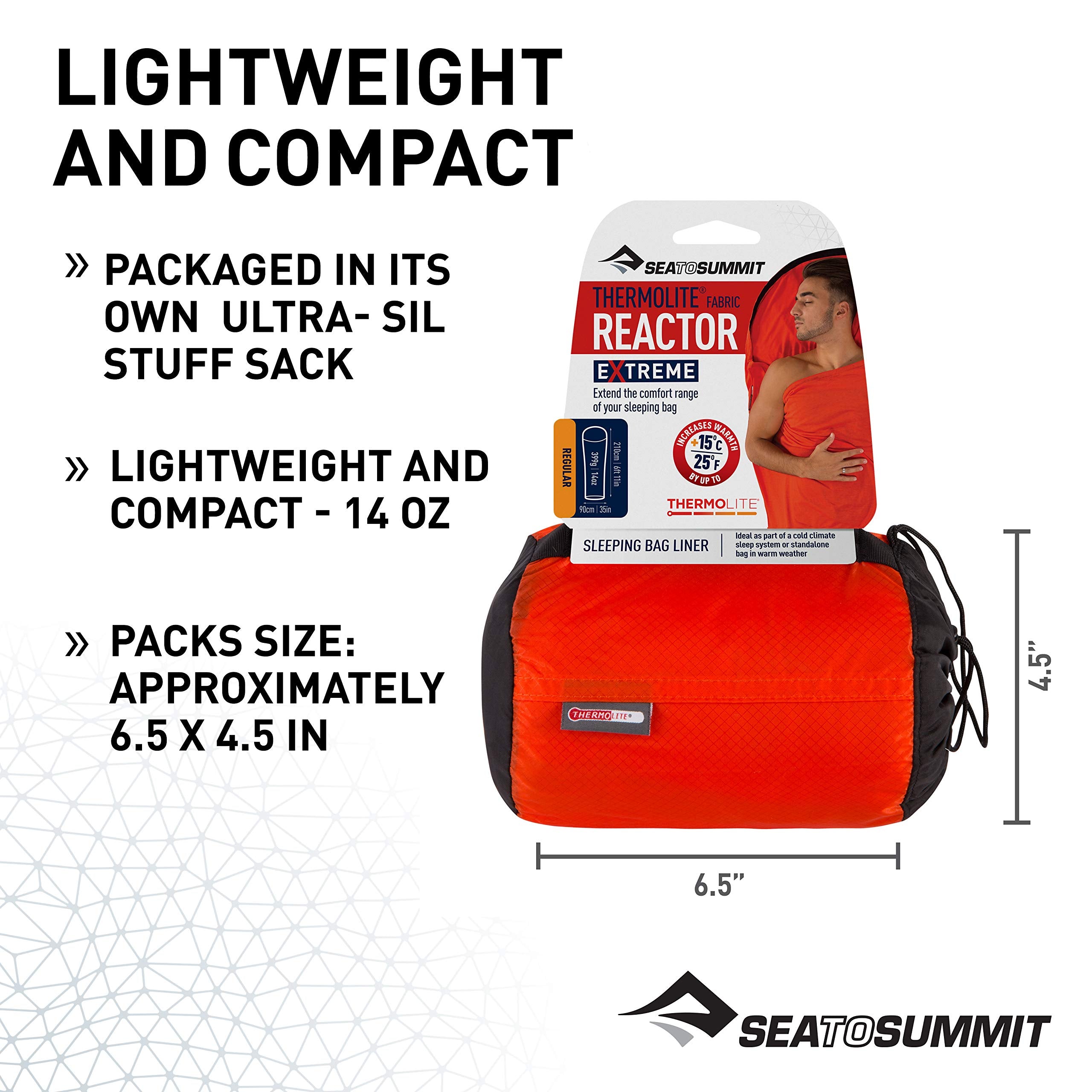 Sea To Summit Reactor Insulated Sleeping Bag Liner, Extreme (83 X 35)