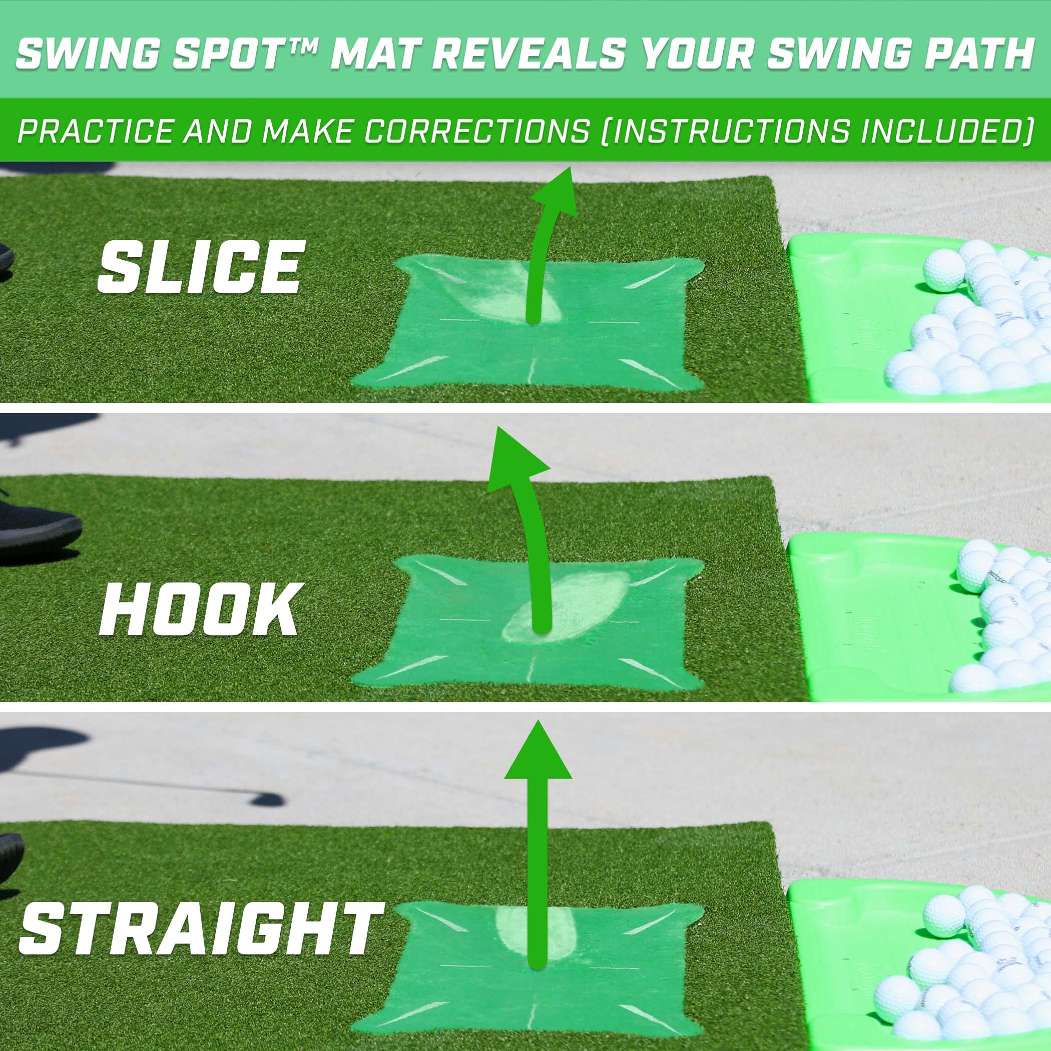 Gosports 5 Ft X 4 Ft Pro Golf Practice Hitting Mat, Includes 5 Interchangeable Inserts For The Ultimate At-Home Instruction