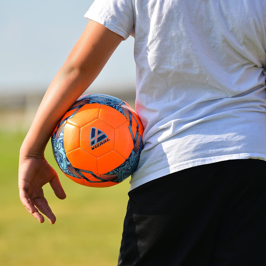 Vizari Toledo Soccer Ball – Orange/Blue