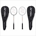 YONEX Aluminium Badminton Racquet Gr 303I Made in India Pack of 2 with Full Cover (Black/Silver)