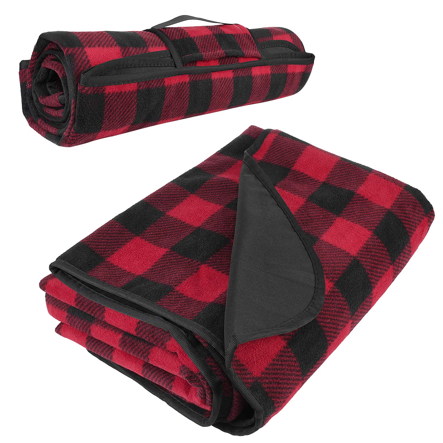 Tirrinia Outdoors Waterproof Blanket, 59X 79 Lightweight Fleece Stadium Windproof Throw Mat For Boat, Traveling, Camping, Hiking