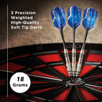 Viper Silver Thunder Soft Tip Darts, 2 Knurled Bands, 18 Grams