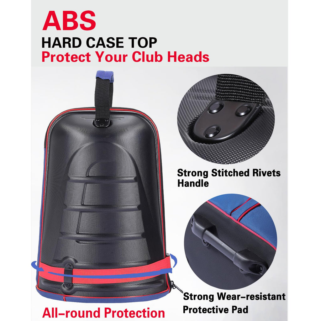Ruthnissi Golf Travel Bags For Airlines With Strong Wheels And Hard Case Top,Keep Club Heads Safe,Waterproof Fabric,Foldable For