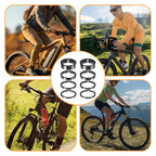 Bruislard 8 Pcs Bicycle Headset Spacer, 4 Sizes Aluminium Alloy Bike Handlebar Stem Spacers Threadless Fork Washer Fit For 1 1/8