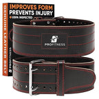 Genuine Leather Gym Weight Belt Workout Belt Weightlifting Gym Belt For Men And Woman Comes (Black/Red, Small)