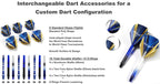Shot Taker Co. Est. 2017 6Pc Steel Tip Darts Set - Professional Darts For Dartboard - Includes Barrels + Plastic/Aluminum Shafts