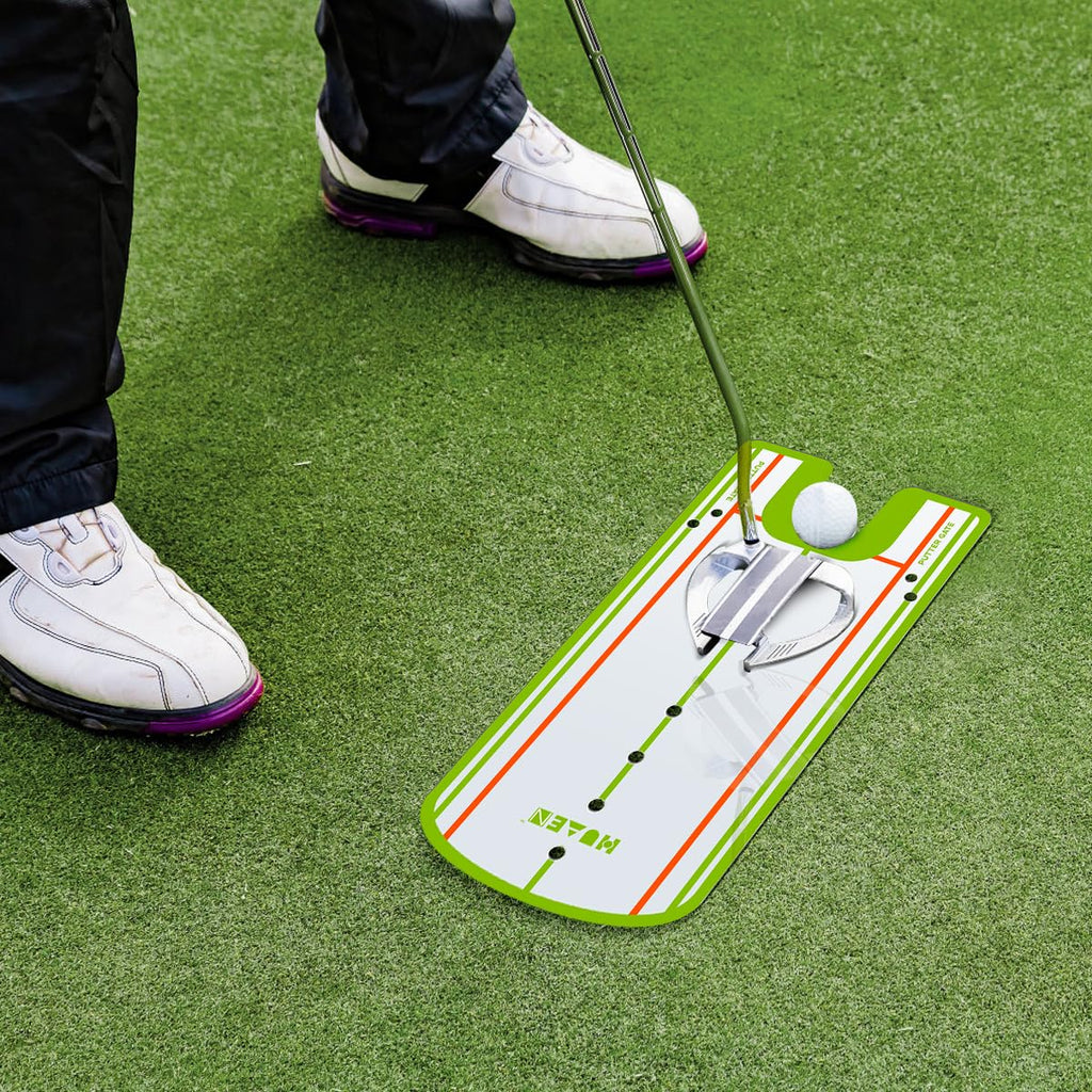 Huaen Golf Putting Alignment Mirror,Portable Golf Putting Training Aid,For Golf Putting Practice For Beginners Effective Putting