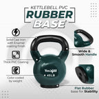 Yes4All Vinyl Coated Kettlebell With Protective Rubber Base, Strength Training Kettlebells For Weightlifting, Conditioning, Stre