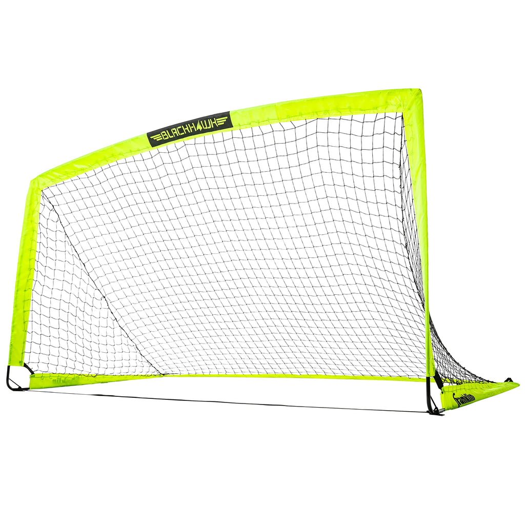 Franklin Sports Blackhawk Backyard Soccer Goal - Portable Kids Soccer Net - Pop Up Folding Indoor + Outdoor Goals - 6'6'' X 3'''