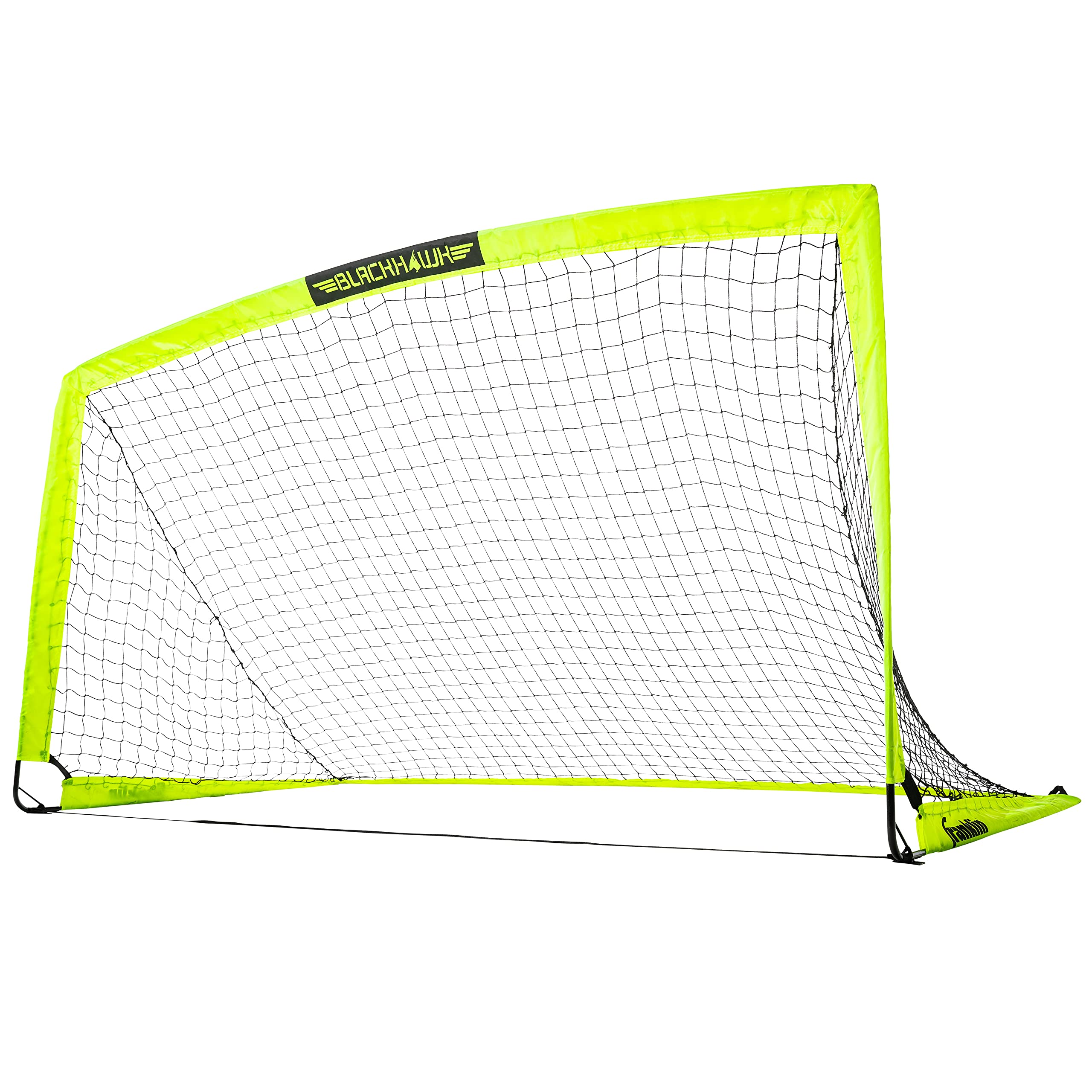 Franklin Sports Blackhawk Backyard Soccer Goal - Portable Kids Soccer Net - Pop Up Folding Indoor + Outdoor Goals - 6'6'' X 3'''