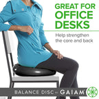 Gaiam Balance Disc Wobble Cushion Stability Core Trainer For Home Or Office Desk Chair And Kids Alternative Classroom Sensory Wi