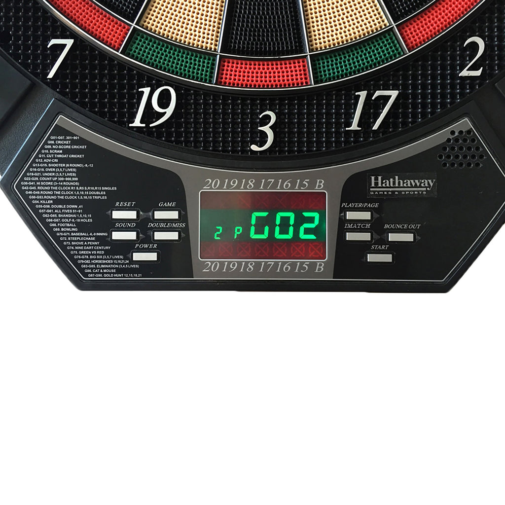 Hathaway Magnum Electronic Soft Tip Dartboard, Black/Multi