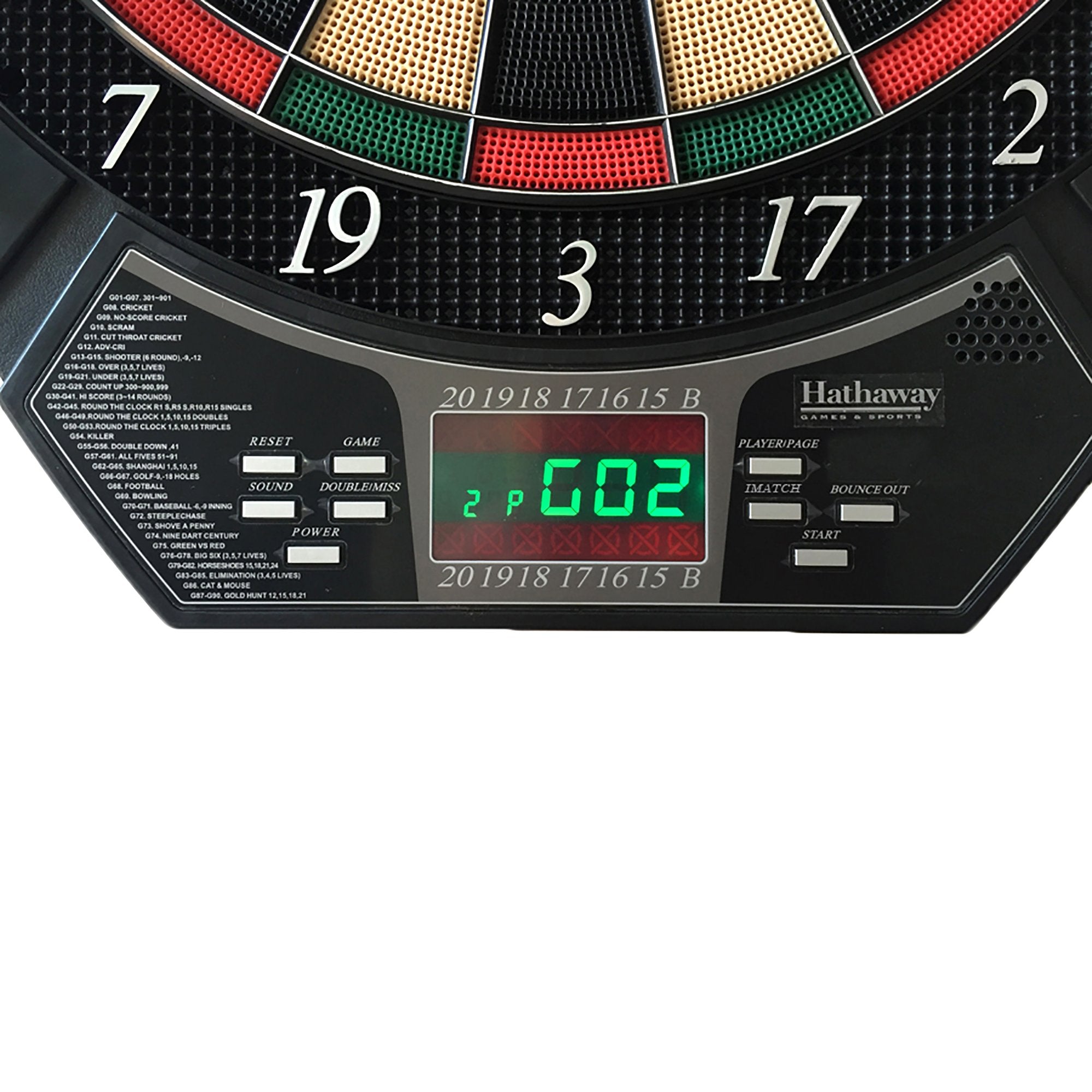 Hathaway Magnum Electronic Soft Tip Dartboard, Black/Multi