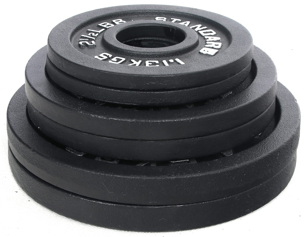 Fitvids Olympic 2-Inch Cast Iron Plate Weight Plate For Strength Training And Weightlifting, Vintage Style, 35Lb Set