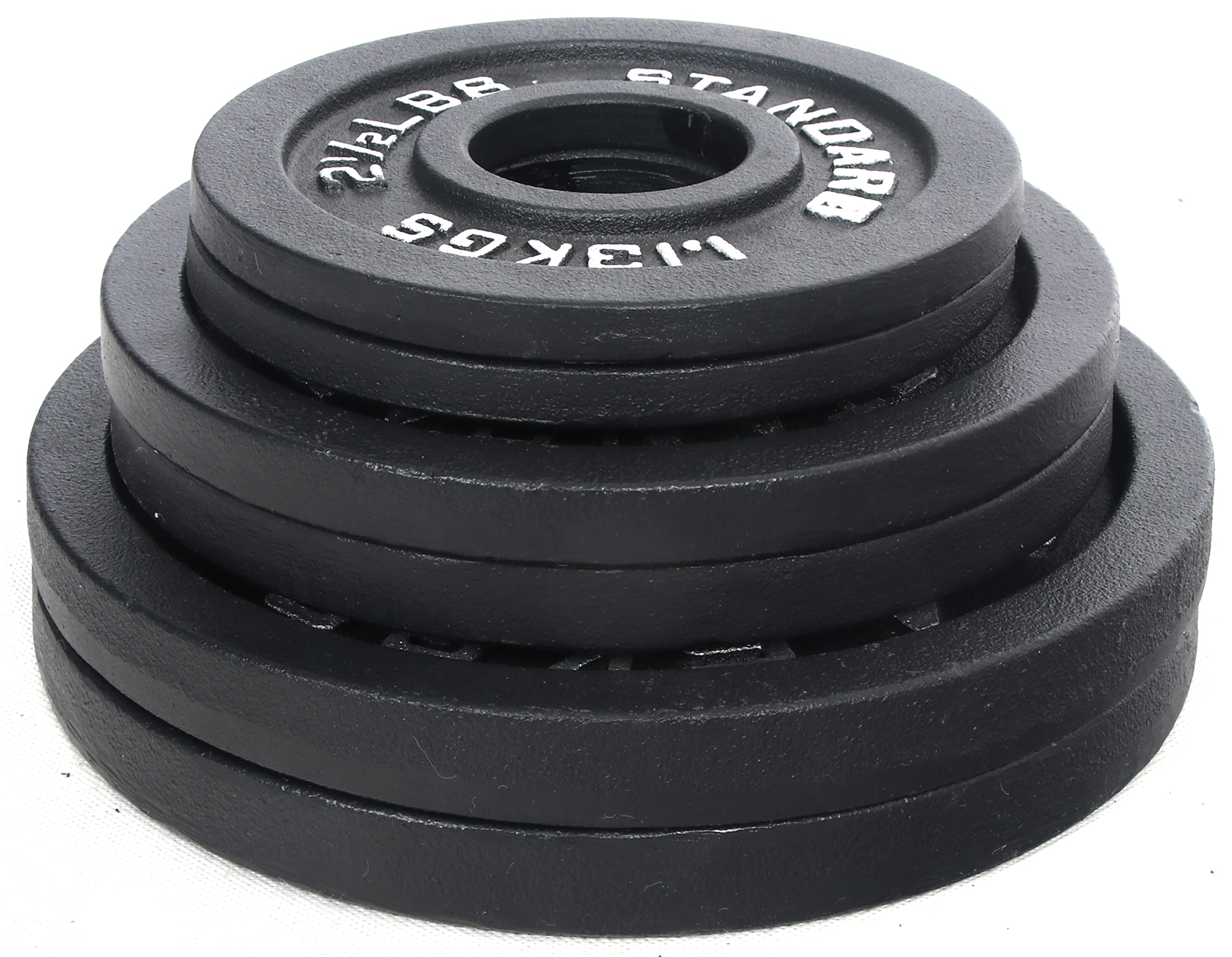 Fitvids Olympic 2-Inch Cast Iron Plate Weight Plate For Strength Training And Weightlifting, Vintage Style, 35Lb Set