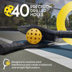 Pickleball Ball Set | Professional Usapa Approved For Sanctioned Tournament Play | 40 Holes & Specifically Designed For Outdoor