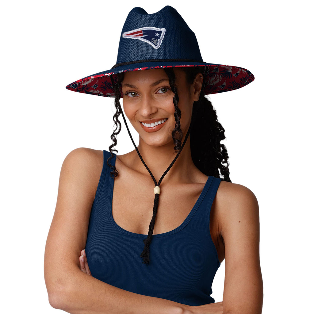 New England Patriots Nfl Team Color Straw Hat
