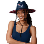 New England Patriots Nfl Team Color Straw Hat