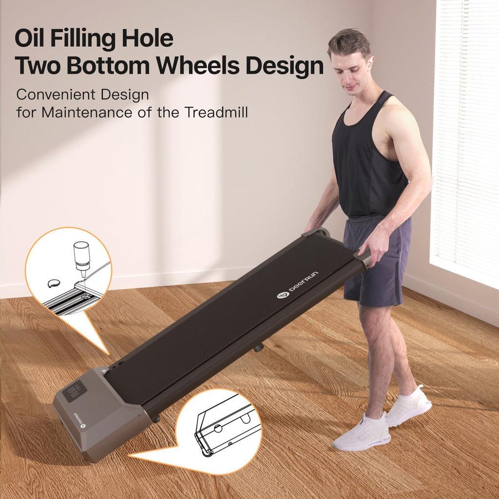 Walking Pad, 2 In 1 Treadmills For Home With Remote Control, Under Desk Treadmill Office Quiet, Portable Treadmill With Installa