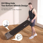 Walking Pad, 2 In 1 Treadmills For Home With Remote Control, Under Desk Treadmill Office Quiet, Portable Treadmill With Installa