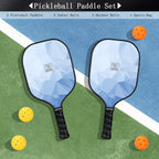 Pickleball Paddles Set Of 2, 2023 Usapa Approved, Carbon Fiber Surface (Chs), Polypropylene Honeycomb Core, Anti-Slip Sweat-Abso