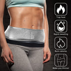 Geyoga Waist Trimmer Sweat Waist Trainer Wrap Stomach Wraps For Women Bodybuilding (Silver Inner,S)