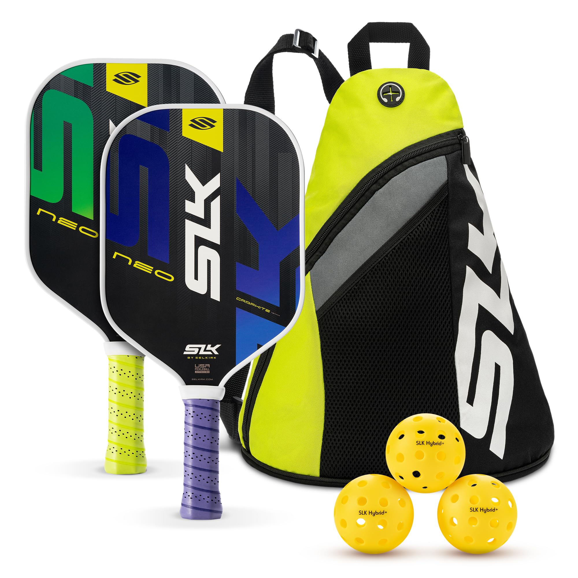 Slk Neo 2.0 By Selkirk Pickleball Paddle  Features A Graphite Face, Sx4 Honeycomb Core, And Spinflex Textured Surface For Tracti