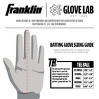 Franklin Sports Youth Teeball Batting Gloves - Youth Flex - Kids Batting Gloves For Teeball, Baseball, Softball - Blackwhite - T