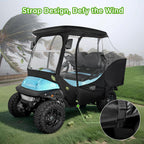 10L0L 4-Passengers Golf Cart Driving Enclosure For Club Car Precedent, Clear Window Rain Cover All Weather Waterproof Windproof