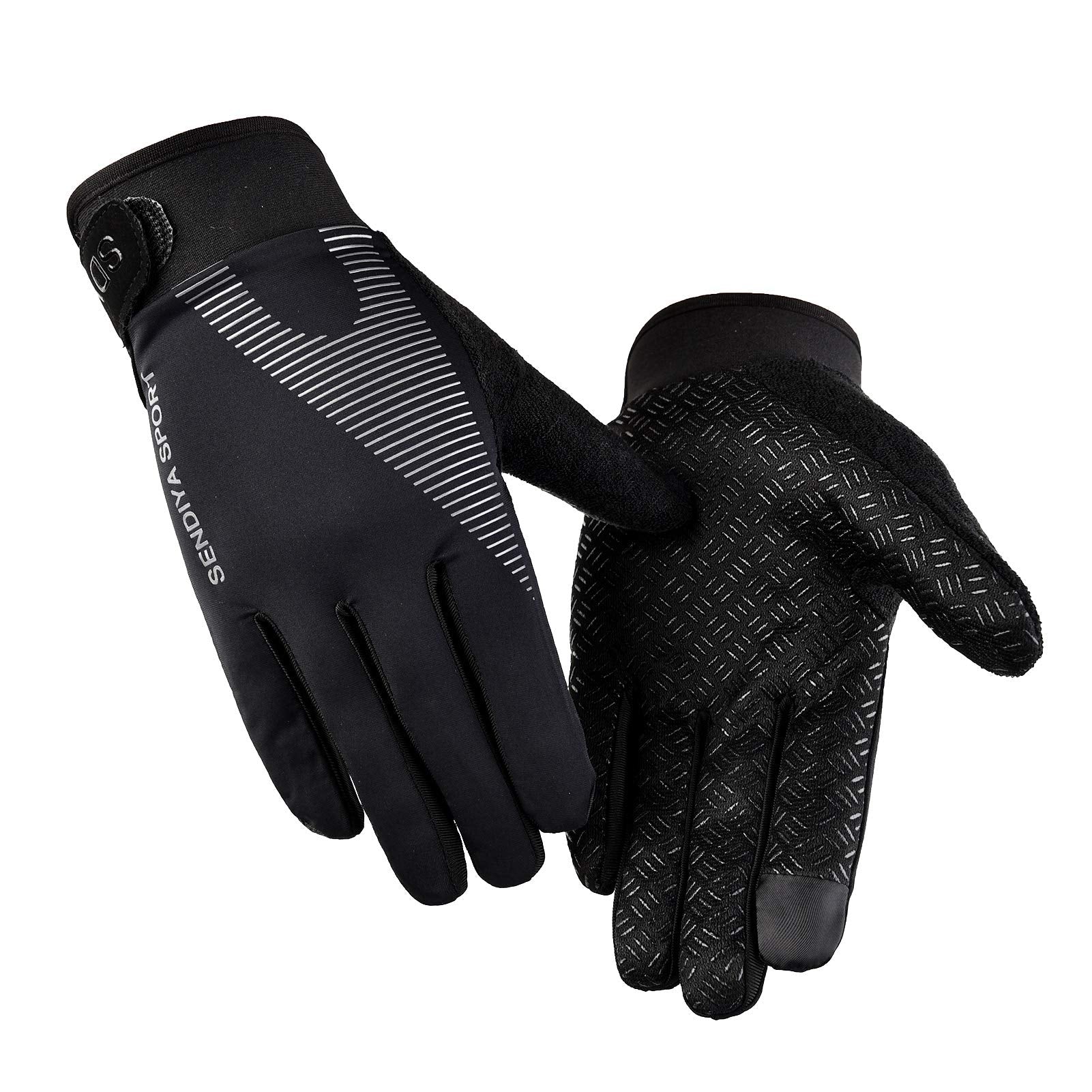 Workout Gloves, Full Palm Protection & Extra Grip, Gym Gloves For Weight Lifting, Training, Fitness, Exercise (Men & Women), Bla