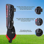 Malaga Soccer Shin Guard with Adjustable Straps-Black/Red - Vizari Sports