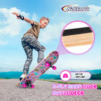Nattork Skateboards 31 Inch Cute Complete Skateboard Wood 9 Layer Canadian Maple Trick Skate Boards for Boys Girls Youth Teens B