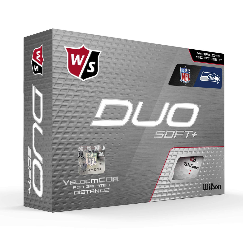Wilson Duo Soft+ Nfl Golf Balls (1 Dozen)-Seattle,White