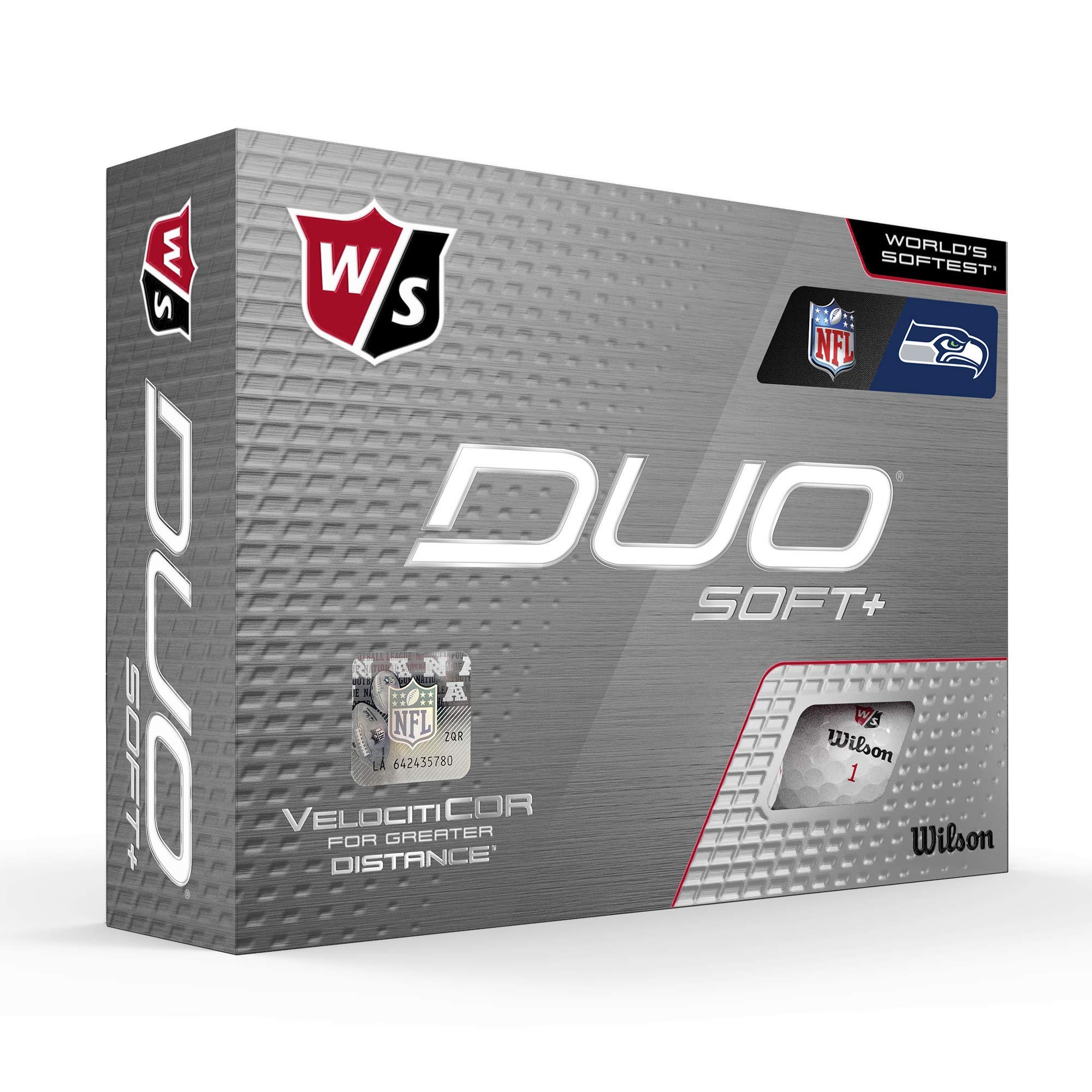 Wilson Duo Soft+ Nfl Golf Balls (1 Dozen)-Seattle,White