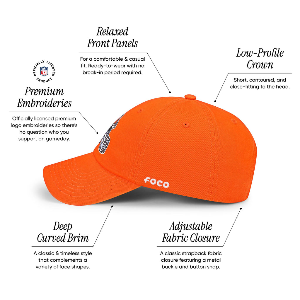 Foco Men'S Cleveland Browns Cap Nfl Logo Casual Hat, Team Color
