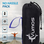 Vumos Sleeping Bag Liner And Camping Sheet - Silk Like Material For Travel - Has Full Length Zipper - Blue